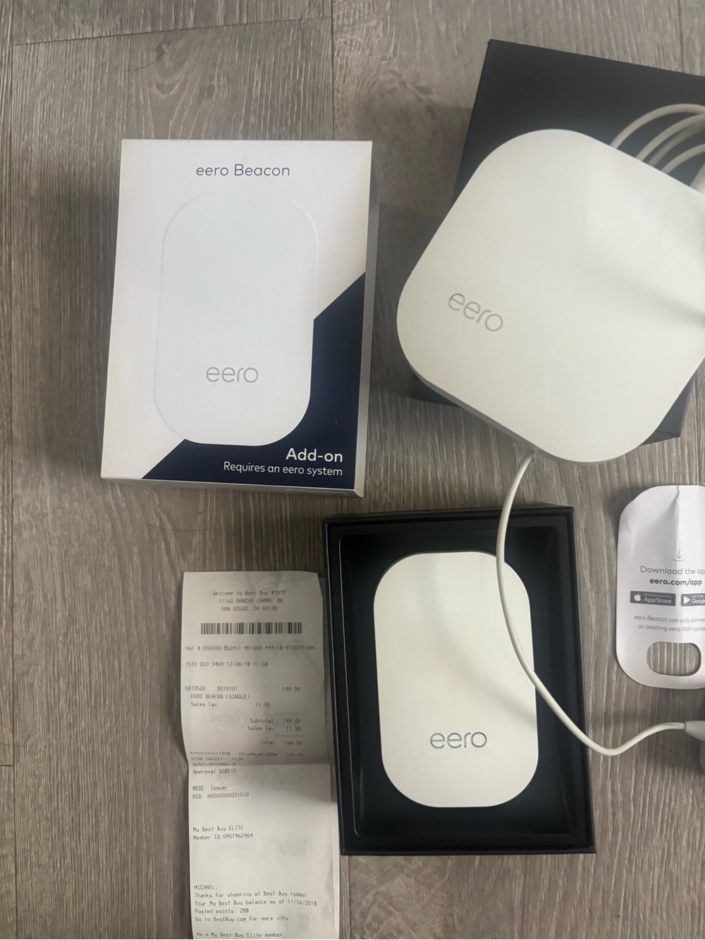 eero White Wi‑Fi Beacon Add‑On Mesh Extender
